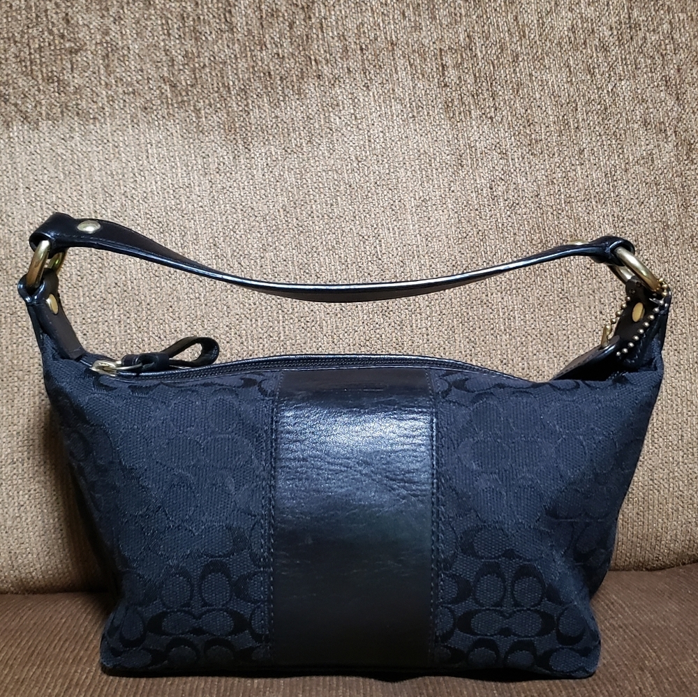 Coach Black Small Handle Purse Canv